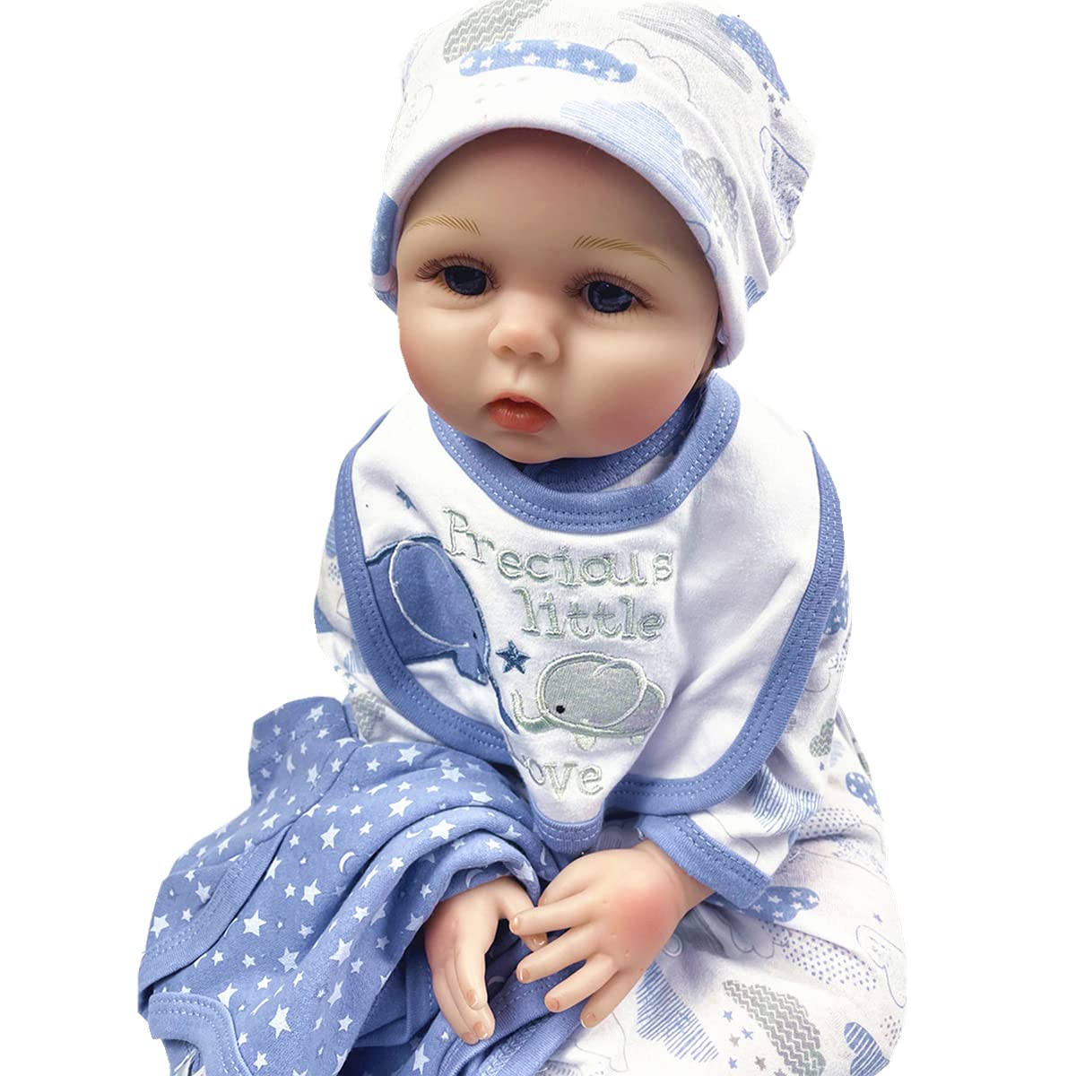 Babyfere Reborn Dolls Boy Clothes 5-Piece Elephant Outfit Set for 20-22 Inch Dolls
