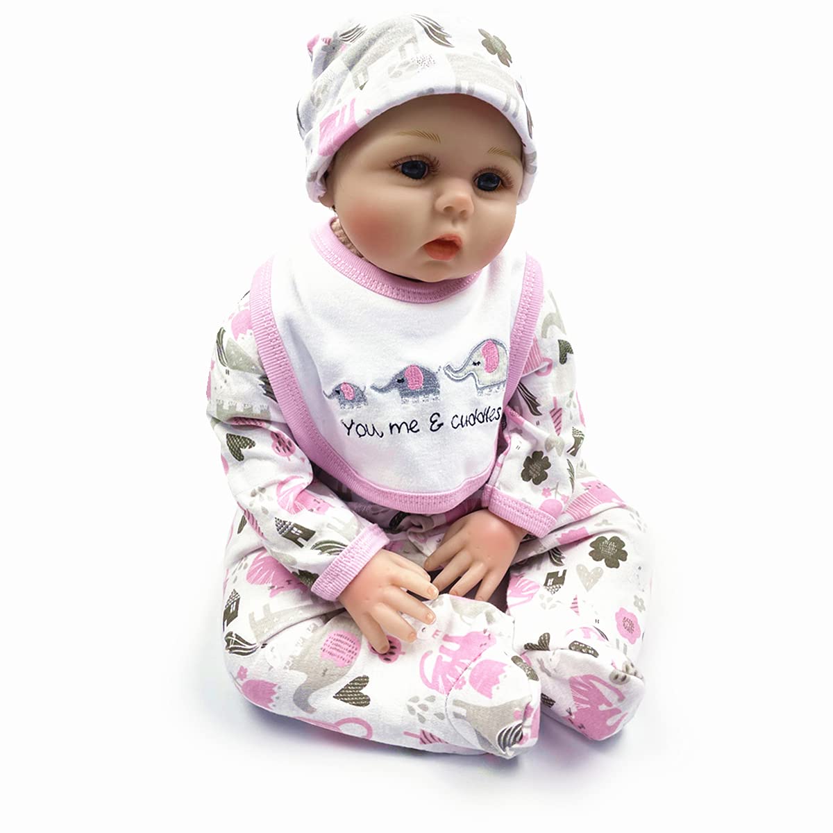 Babyfere Reborn Doll Clothes Set 18-22 Inch | Elephants 5-Piece Outfit