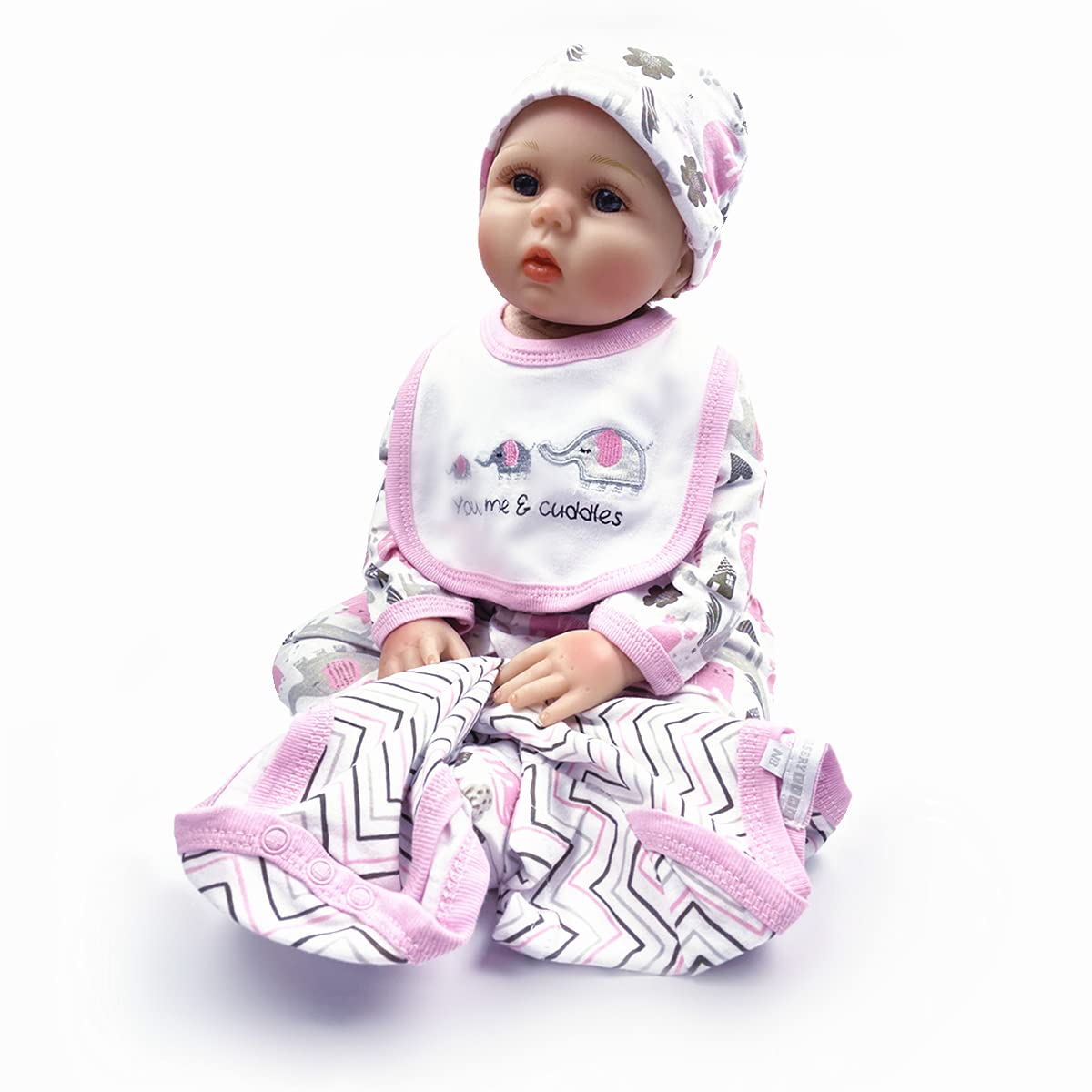 Babyfere Reborn Doll Clothes Set 18-22 Inch | Elephants 5-Piece Outfit