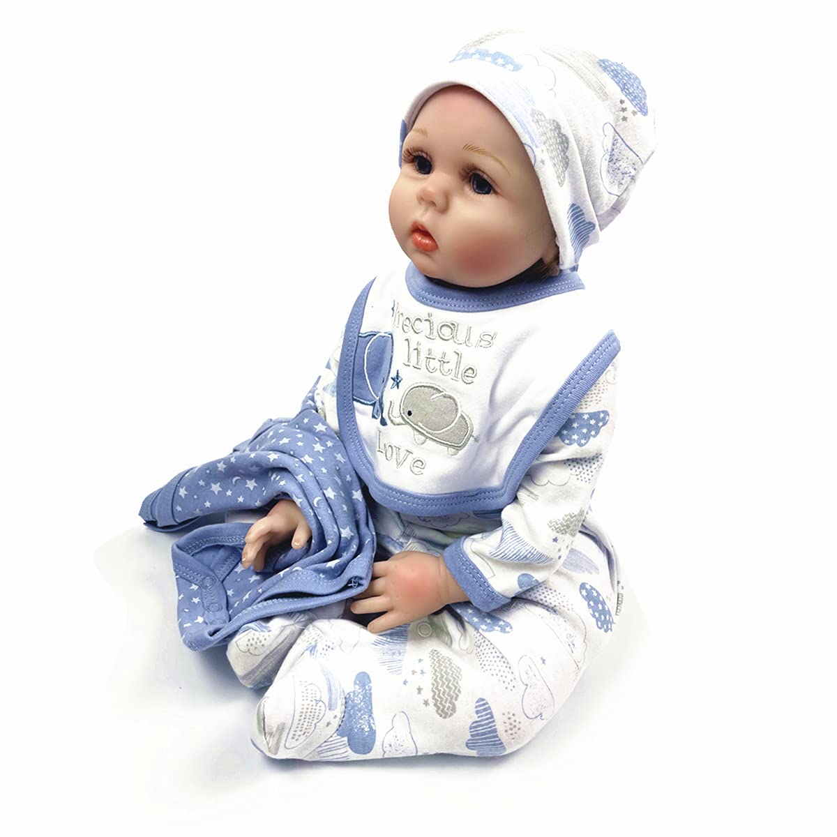Babyfere Reborn Dolls Boy Clothes 5-Piece Elephant Outfit Set for 20-22 Inch Dolls