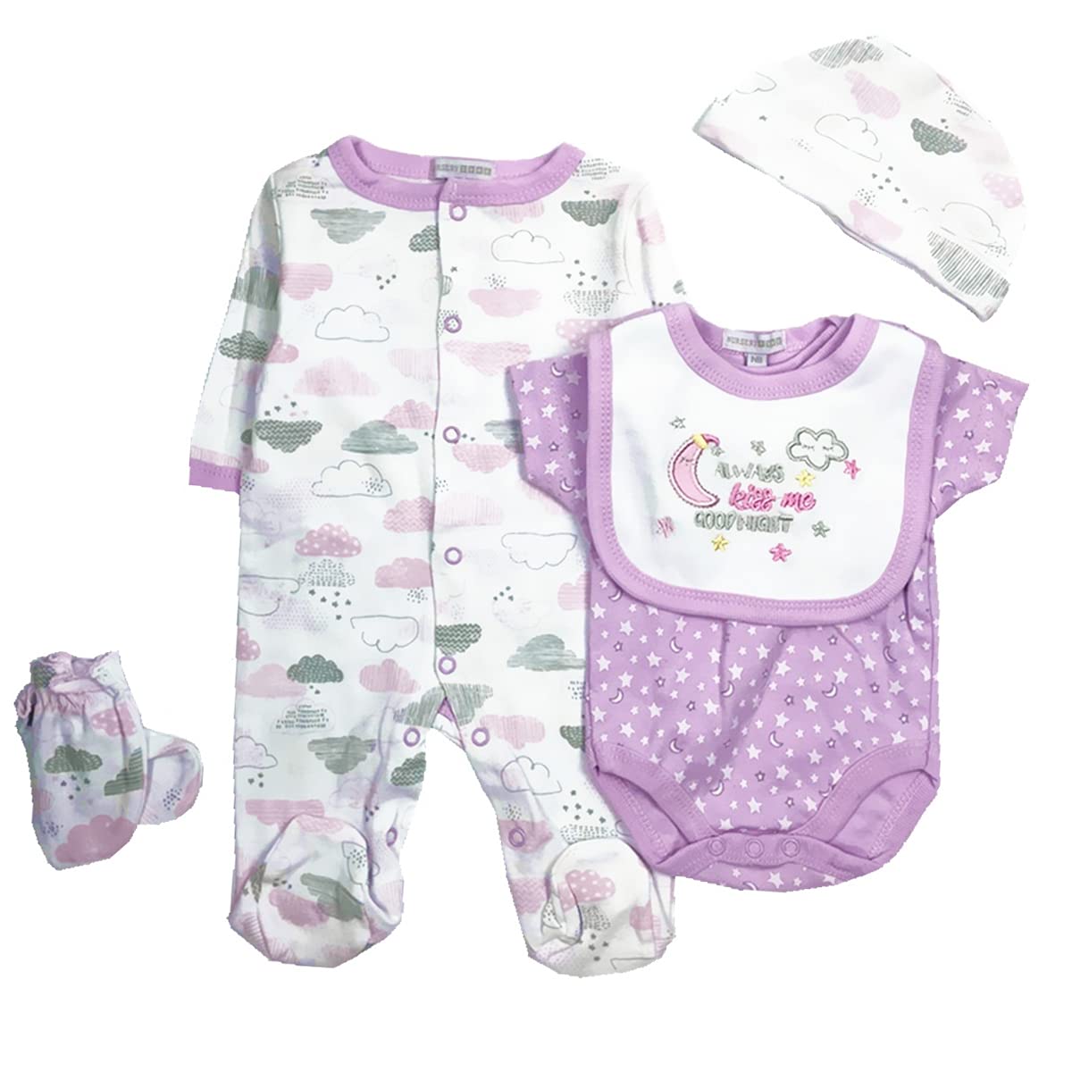 Babyfere Reborn Dolls Clothes Set – 22-Inch Girl Outfit, 5-Piece for 20-23-Inch Dolls