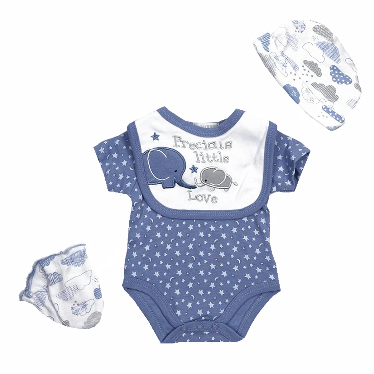 Babyfere Reborn Dolls Boy Clothes 5-Piece Elephant Outfit Set for 20-22 Inch Dolls