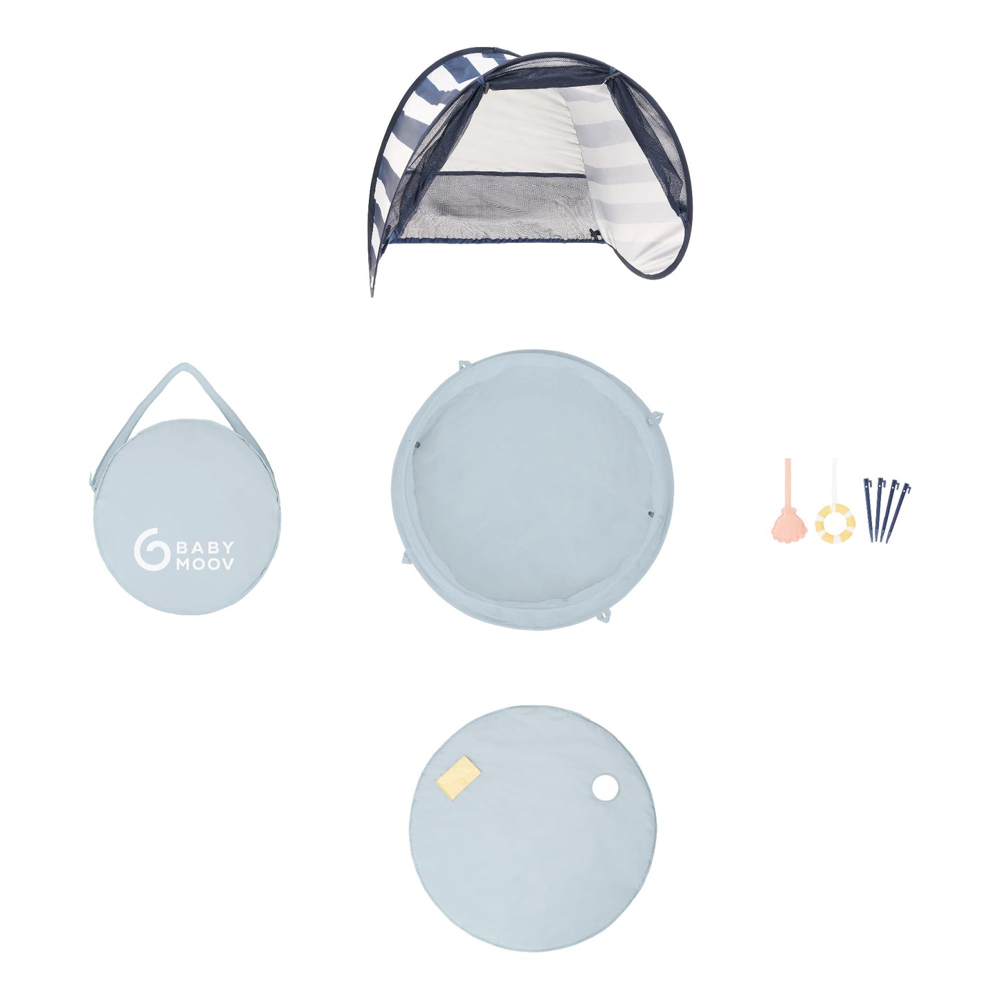 Babymoov Aquani 3-in-1 Pop Up Tent, Kiddie Pool & Play Area – Marine