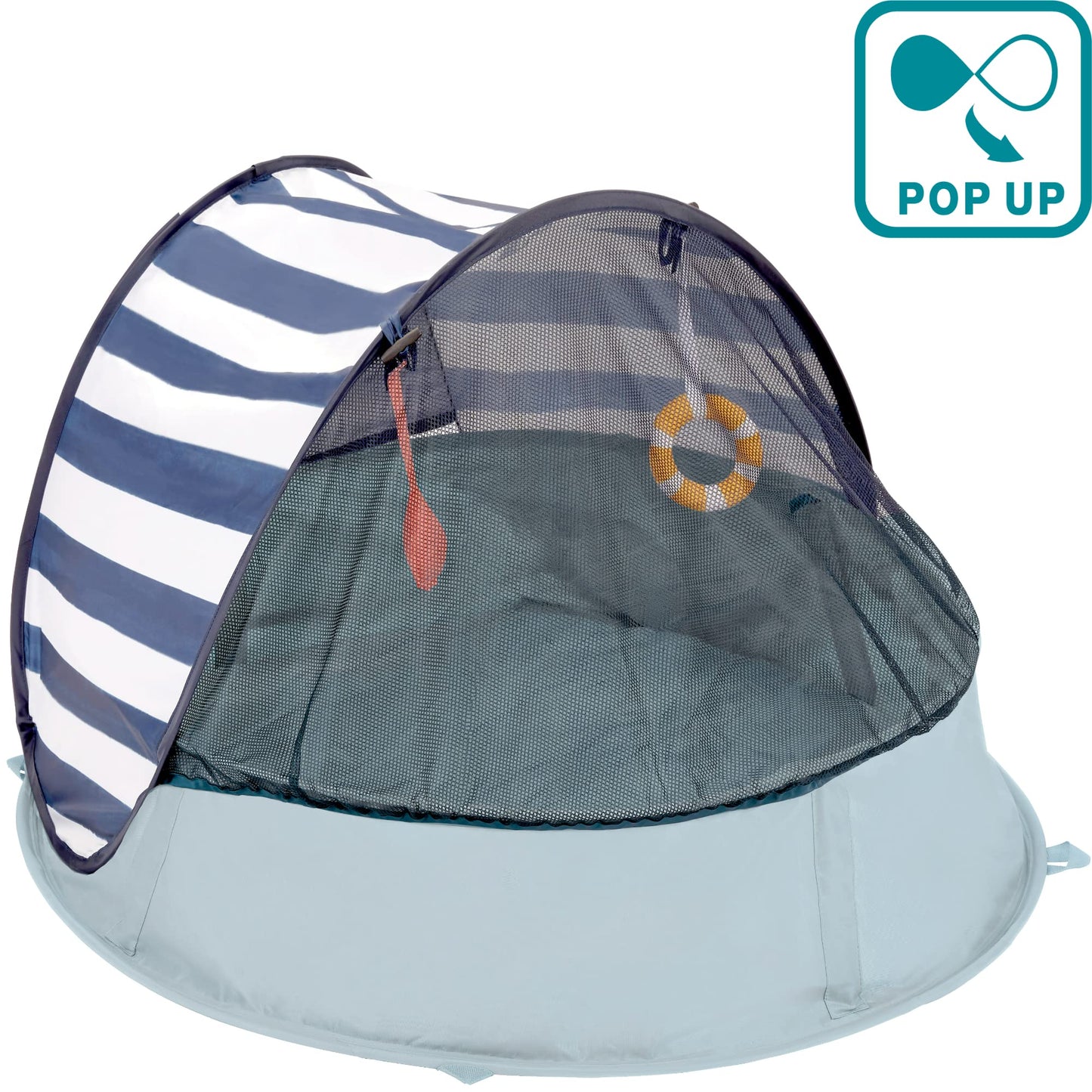 Babymoov Aquani 3-in-1 Pop Up Tent, Kiddie Pool & Play Area – Marine