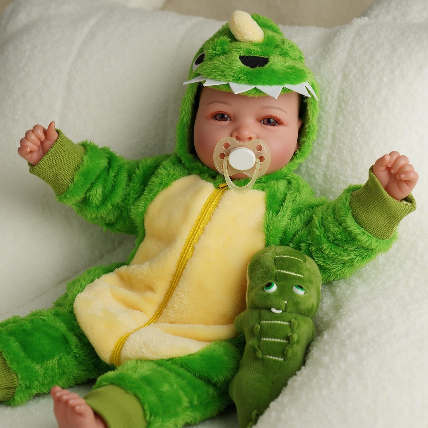 BABESIDE Lightweight 15-Inch Realistic Baby Doll – Easy to Carry, Hugs & Pretend Play | Gift
