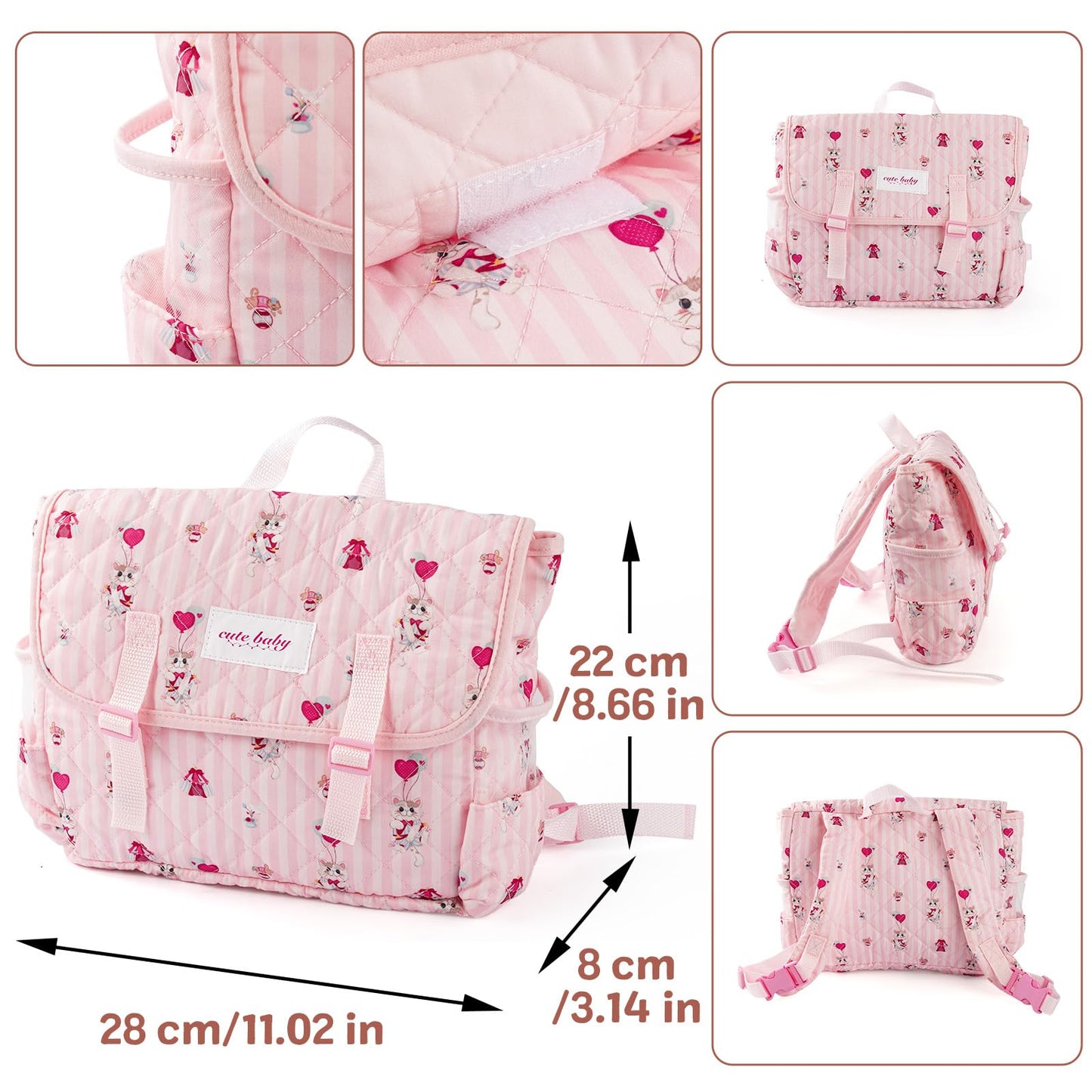 BABESIDE 9 Pcs Reborn Doll Accessories Set for 17-22 Inch Dolls — Feeding & Care Kit