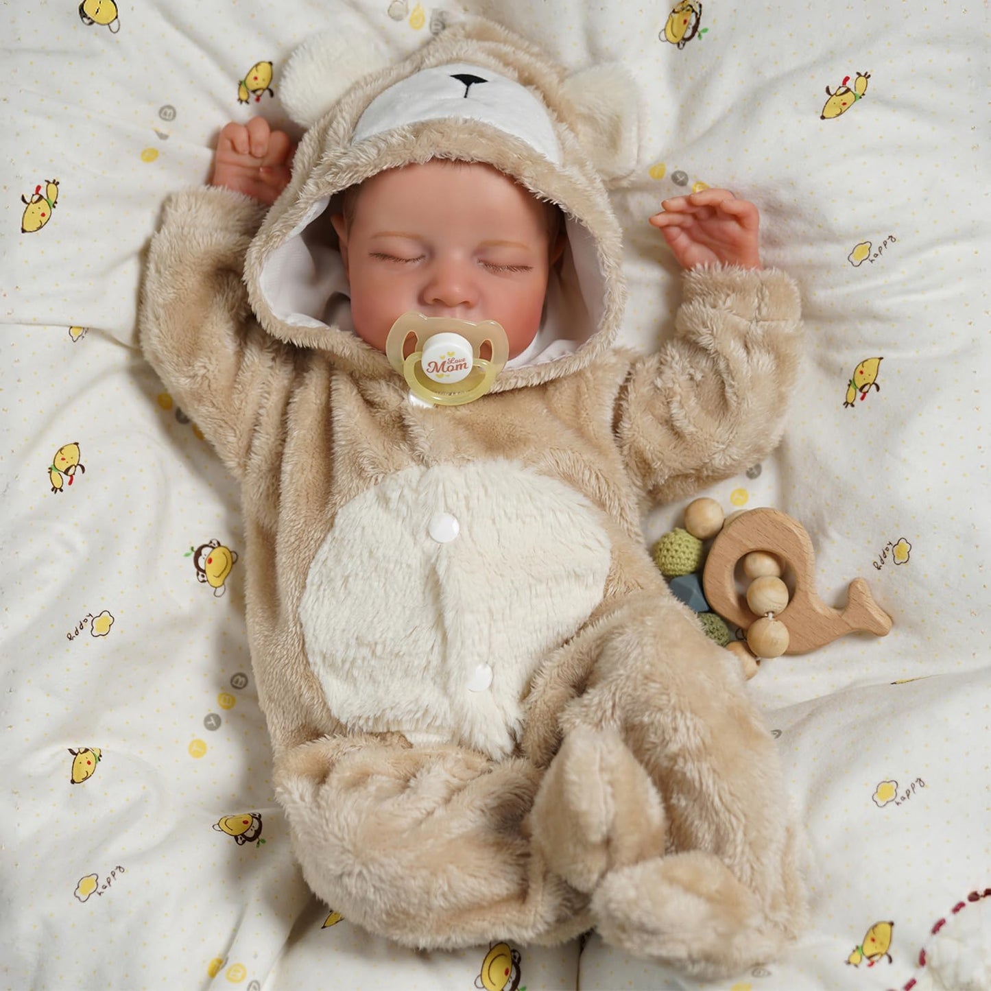 BABESIDE Lifelike Reborn Baby Boy Doll - 17-Inch Soft Body Realistic Newborn Vinyl