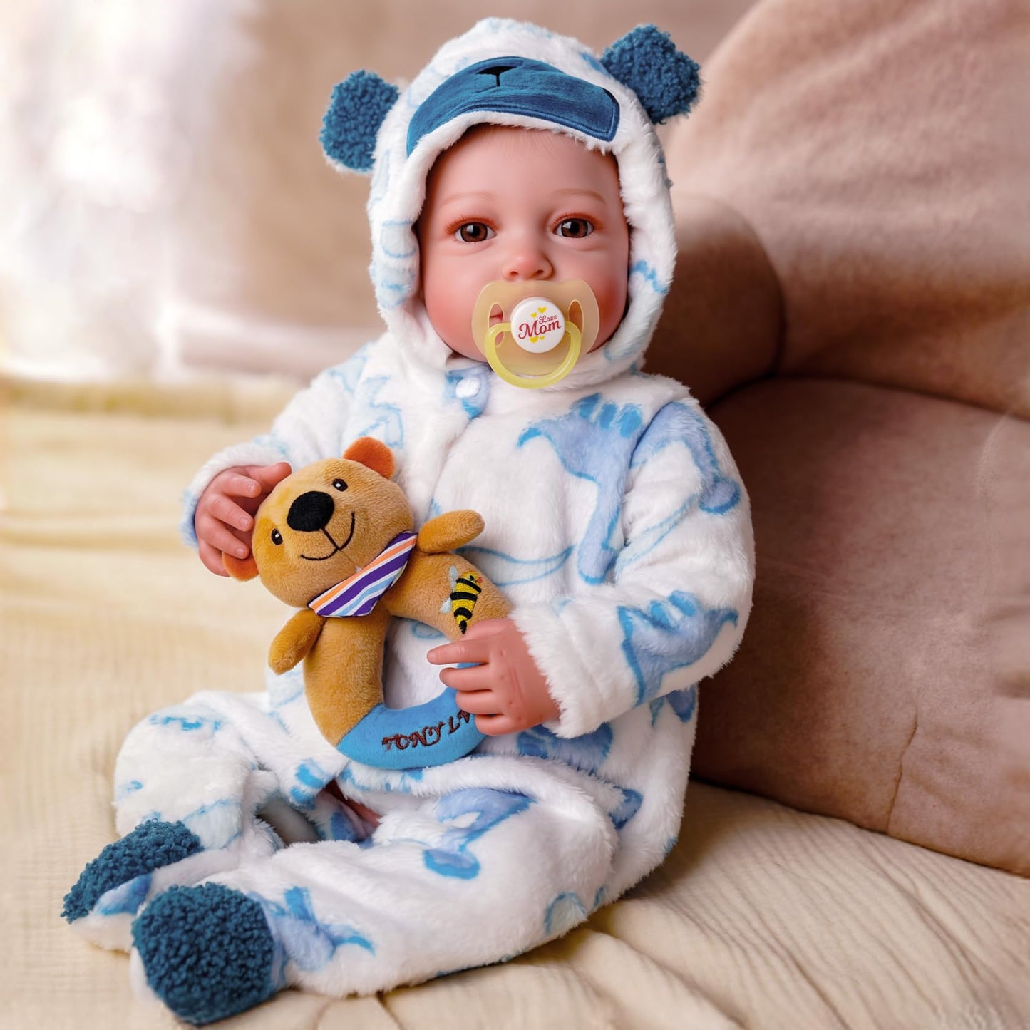 BABESIDE Lifelike Reborn Boy Doll – 20-Inch Poseable Realistic Vinyl & Cloth