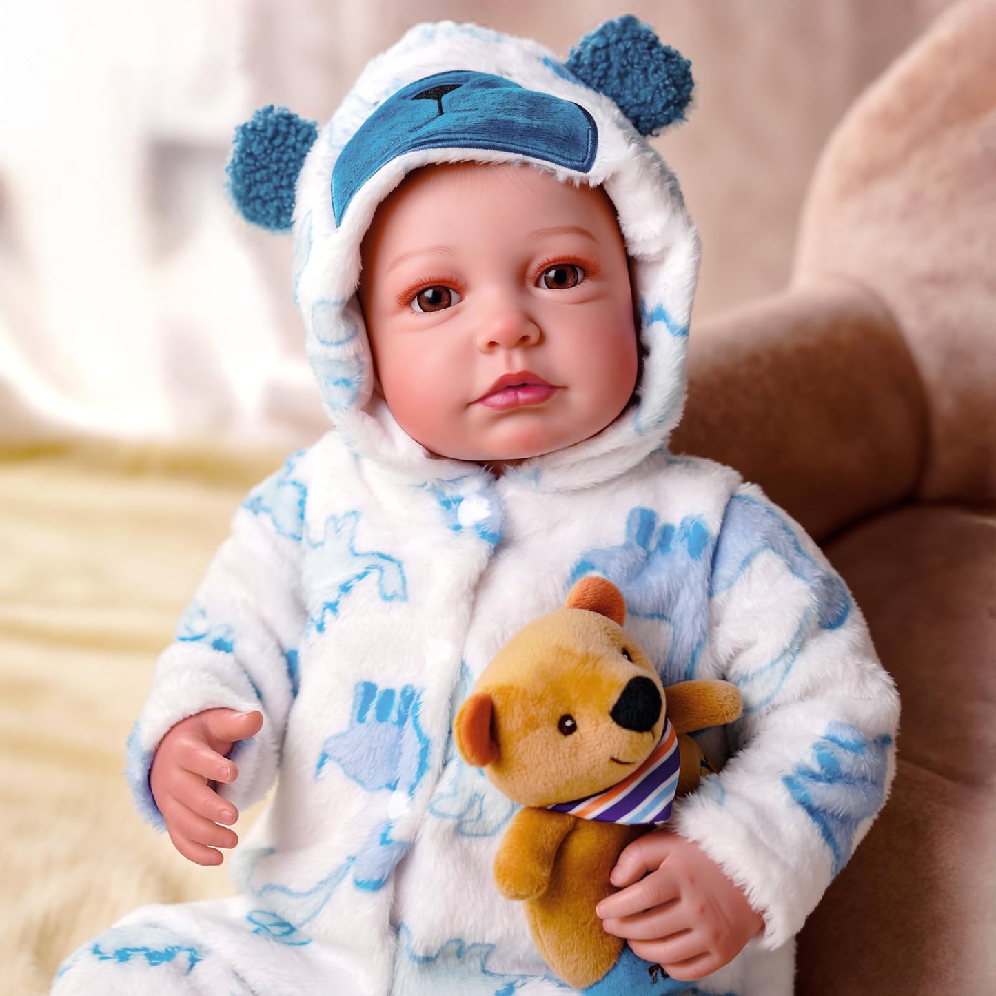 BABESIDE Lifelike Reborn Boy Doll – 20-Inch Poseable Realistic Vinyl & Cloth