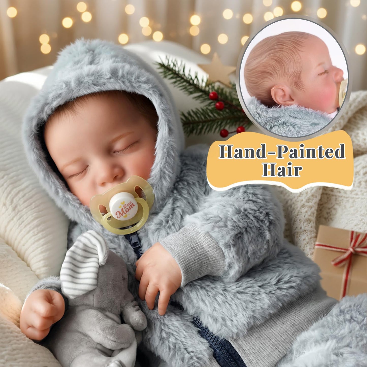 BABESIDE Lifelike Reborn Baby Dolls Boys – 17-Inch Realistic Newborn Vinyl Doll with Gift Box