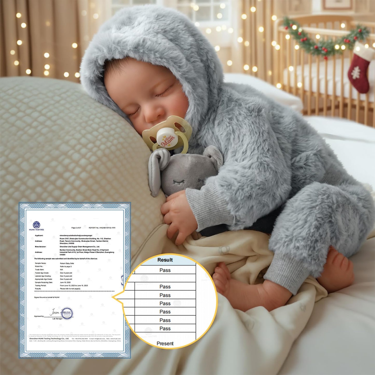 BABESIDE Lifelike Reborn Baby Dolls Boys – 17-Inch Realistic Newborn Vinyl Doll with Gift Box