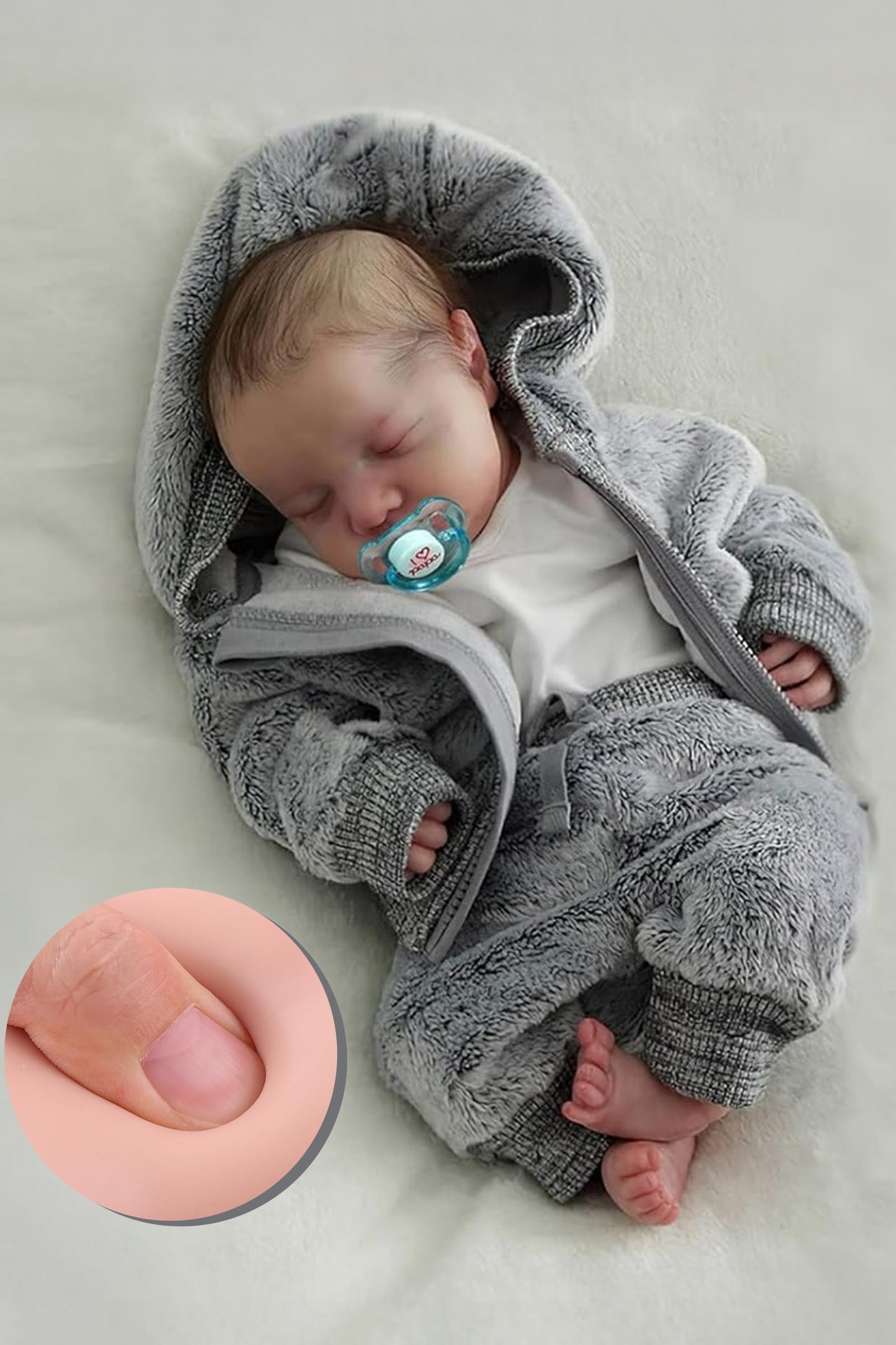BABESIDE Lifelike Reborn Baby Dolls Boys – 17-Inch Realistic Newborn Vinyl Doll with Gift Box