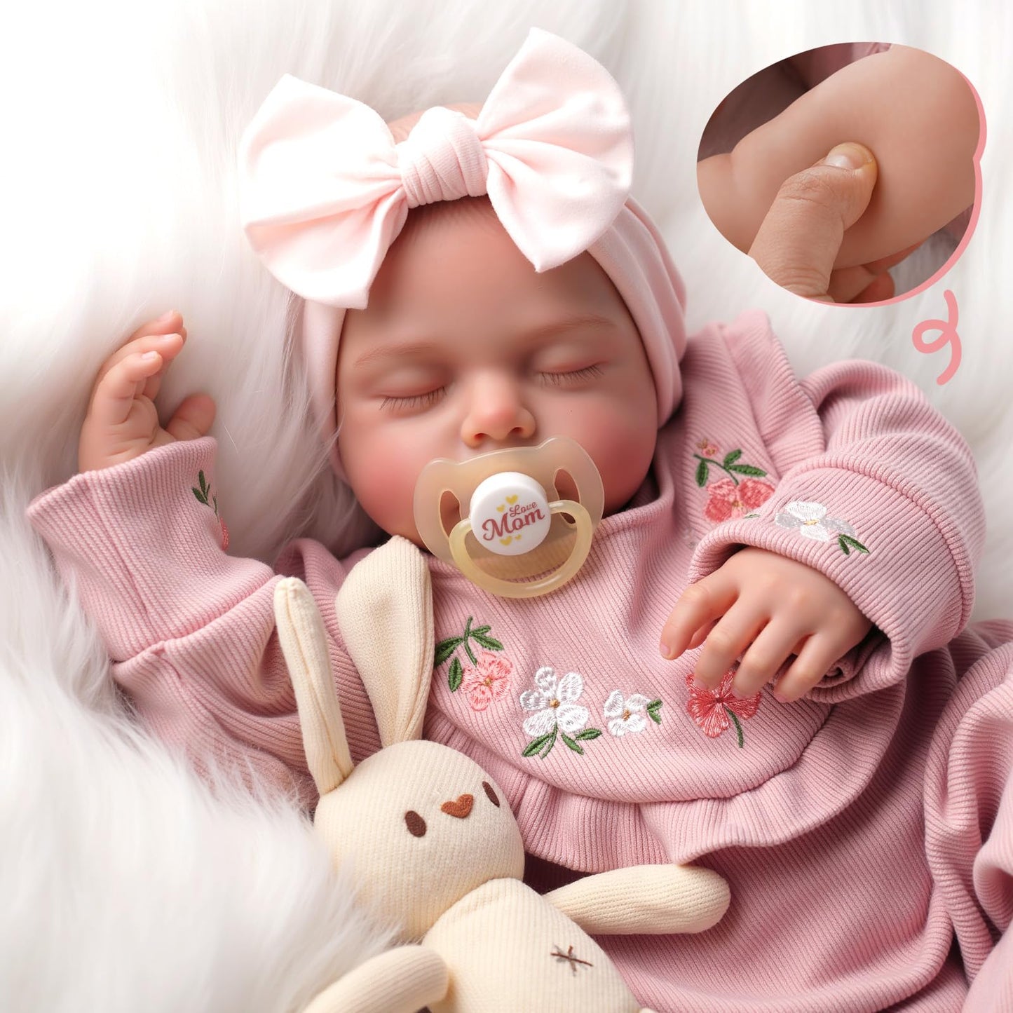 BABESIDE Lifelike Reborn Baby Doll – 20-Inch Realistic Newborn with Gift Box