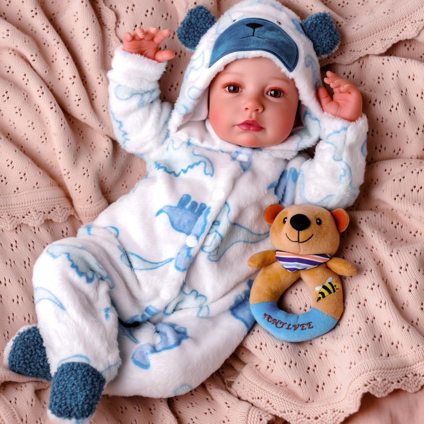 BABESIDE Lifelike Reborn Boy Doll – 20-Inch Poseable Realistic Vinyl & Cloth