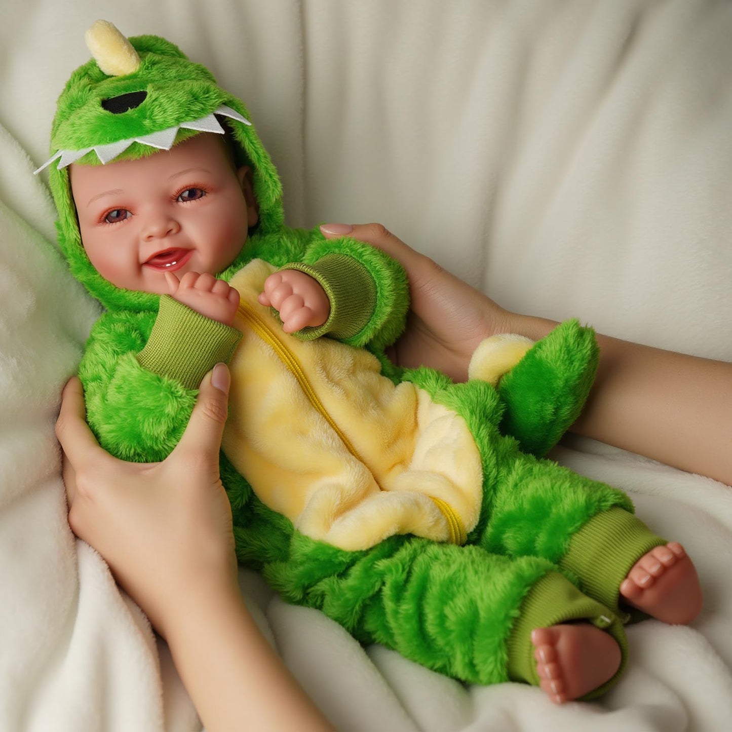 BABESIDE Lightweight 15-Inch Realistic Baby Doll – Easy to Carry, Hugs & Pretend Play | Gift