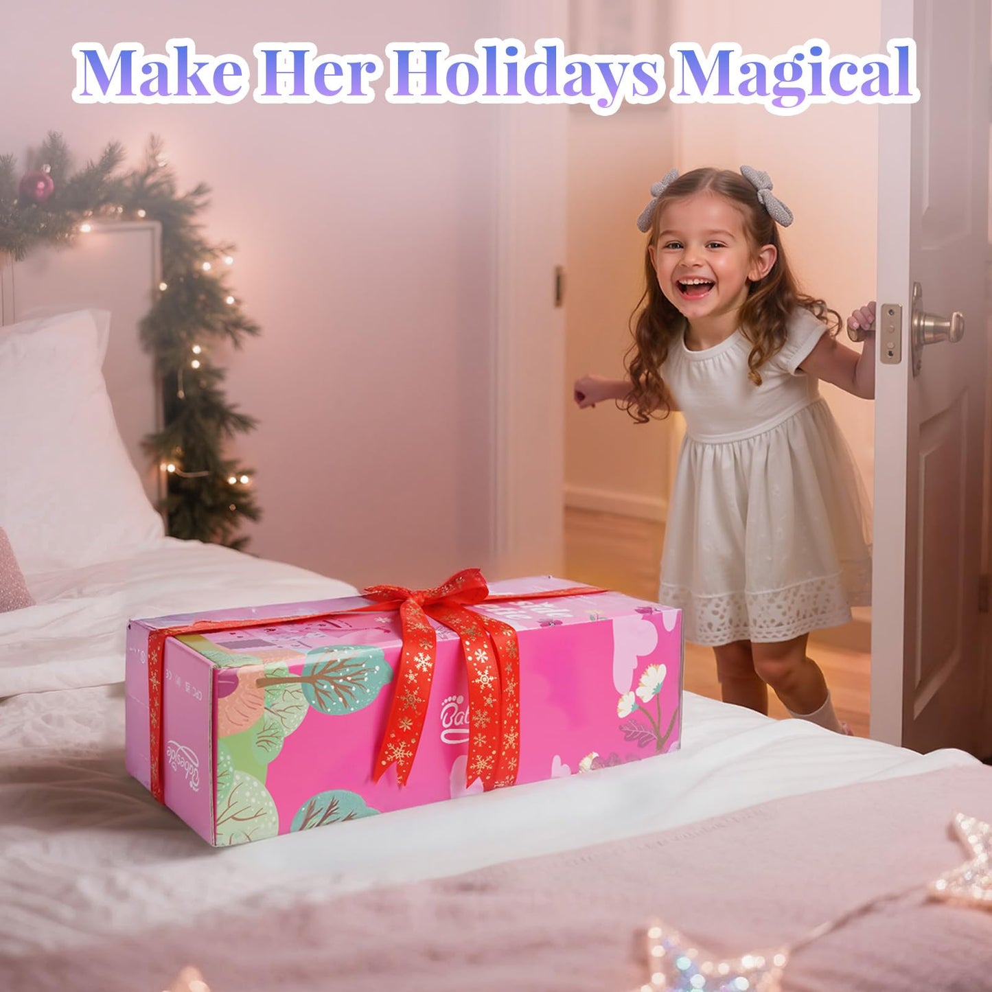 BABESIDE American 16-Inch Ice & Snow Magic Doll – Princess Dress, Wand & Accessory Kit