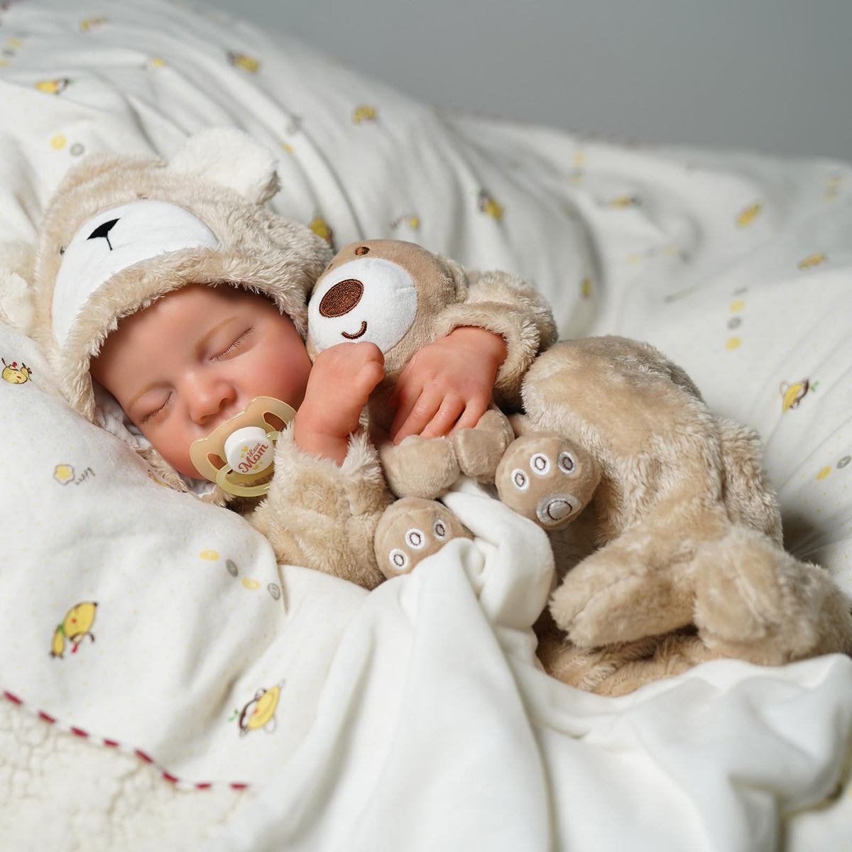 BABESIDE Lifelike Reborn Baby Boy Doll - 17-Inch Soft Body Realistic Newborn Vinyl