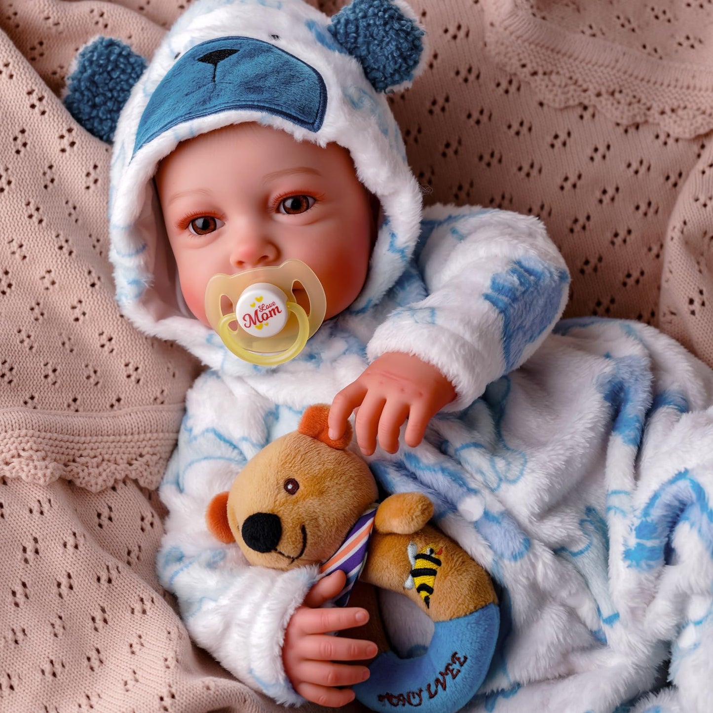 BABESIDE Lifelike Reborn Boy Doll – 20-Inch Poseable Realistic Vinyl & Cloth