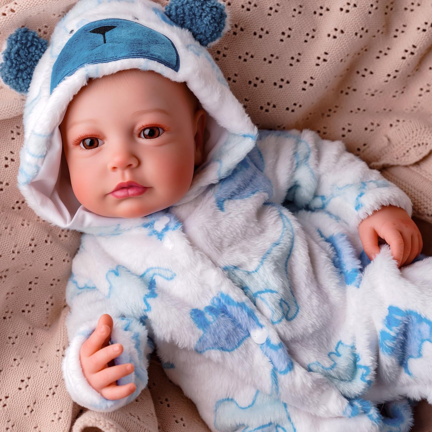 BABESIDE Lifelike Reborn Boy Doll – 20-Inch Poseable Realistic Vinyl & Cloth