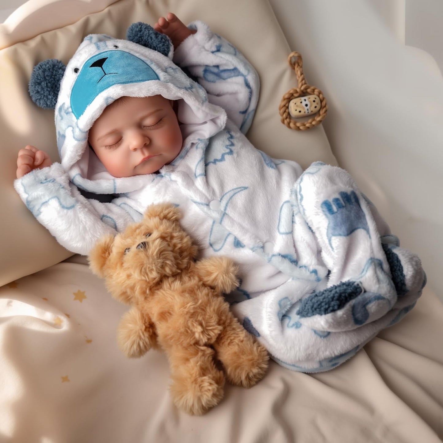 BABESIDE Reborn Baby Doll Boy – 20-Inch Lifelike Poseable Doll