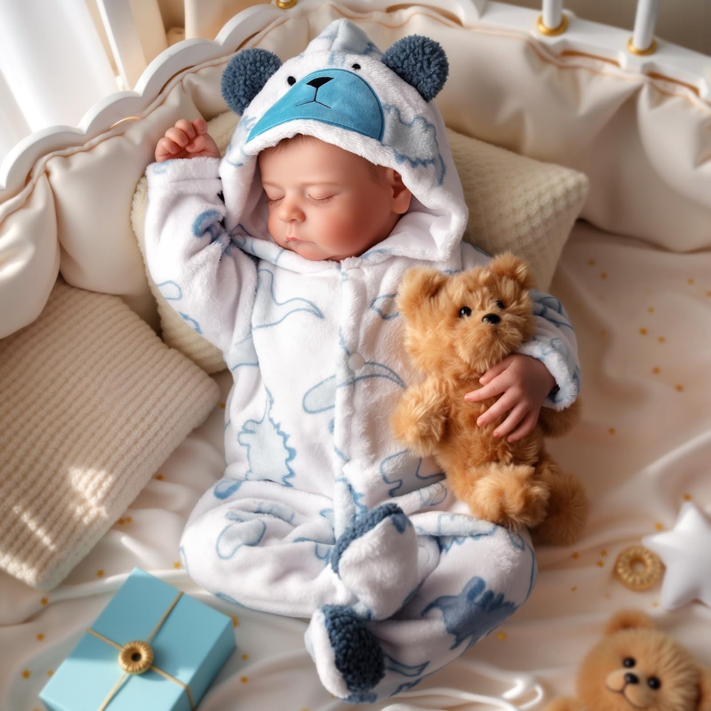 BABESIDE Reborn Baby Doll Boy – 20-Inch Lifelike Poseable Doll