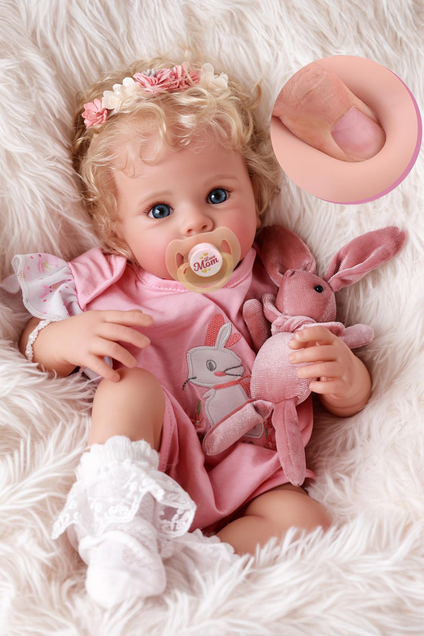 BABESIDE Reborn Baby Dolls – 17-Inch Soft Body Realistic Doll Girl with Gift Box