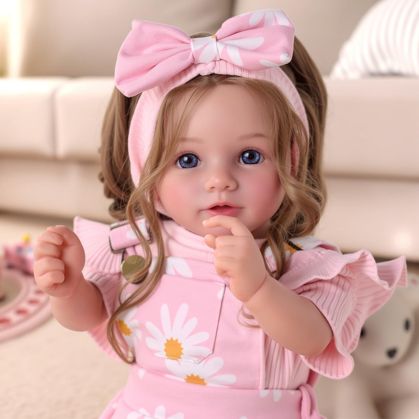 BABESIDE Reborn Baby Doll 20-Inch | Soft Cloth Body, Rooted Hair, Open Eyes