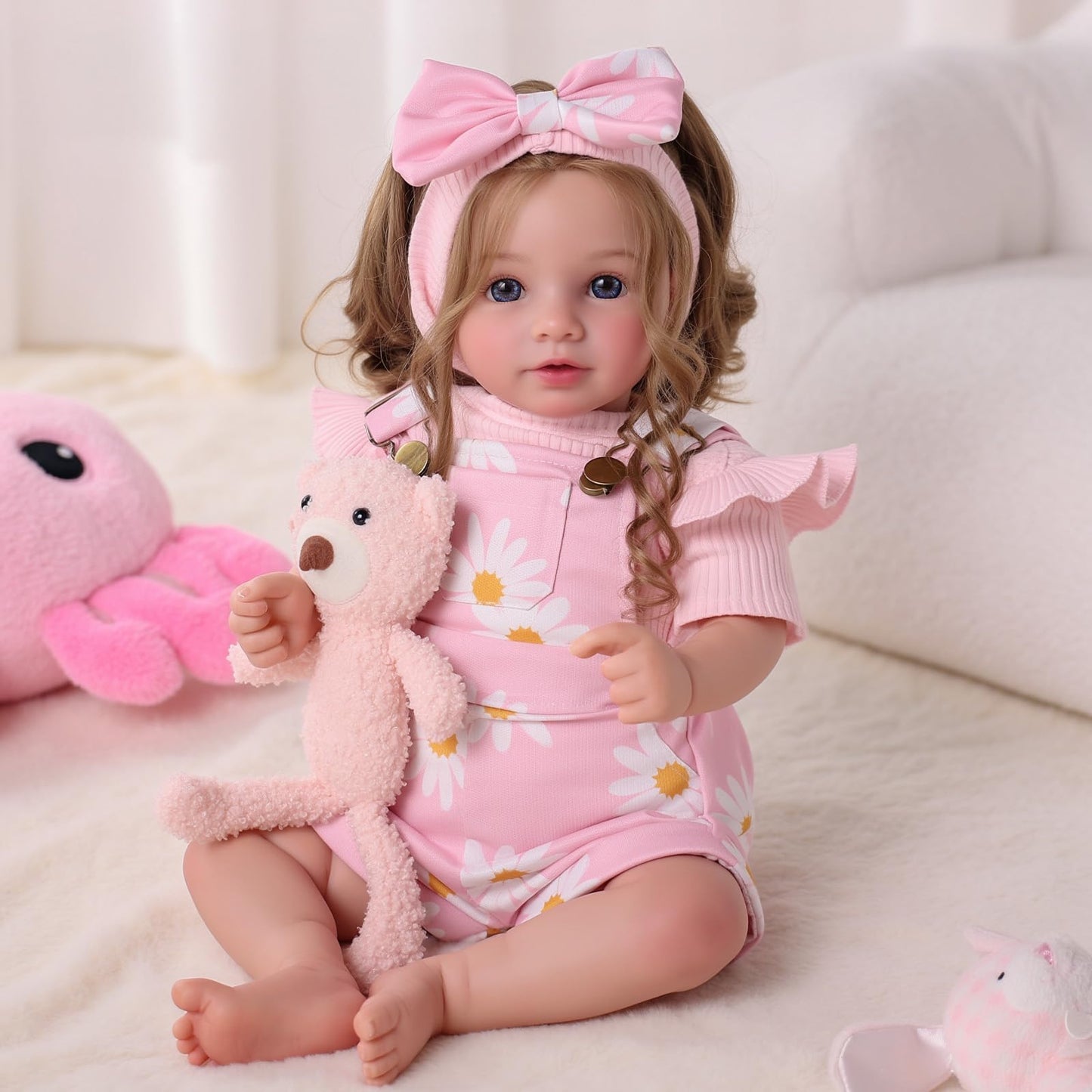 BABESIDE Reborn Baby Doll 20-Inch | Soft Cloth Body, Rooted Hair, Open Eyes