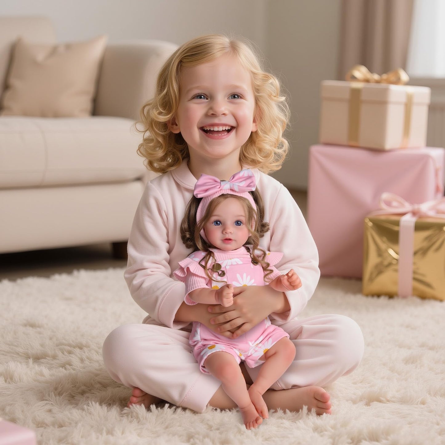 BABESIDE Reborn Baby Doll 20-Inch | Soft Cloth Body, Rooted Hair, Open Eyes