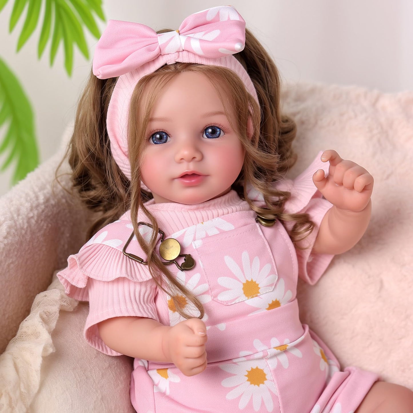 BABESIDE Reborn Baby Doll 20-Inch | Soft Cloth Body, Rooted Hair, Open Eyes