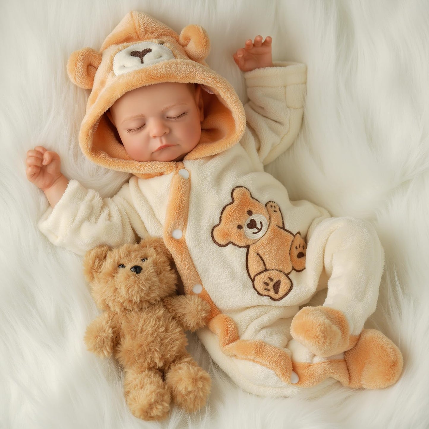BABESIDE Reborn Baby Doll 20-Inch Boy | Soft Vinyl & Cloth Body, Realistic Sleeping Baby with Accessories