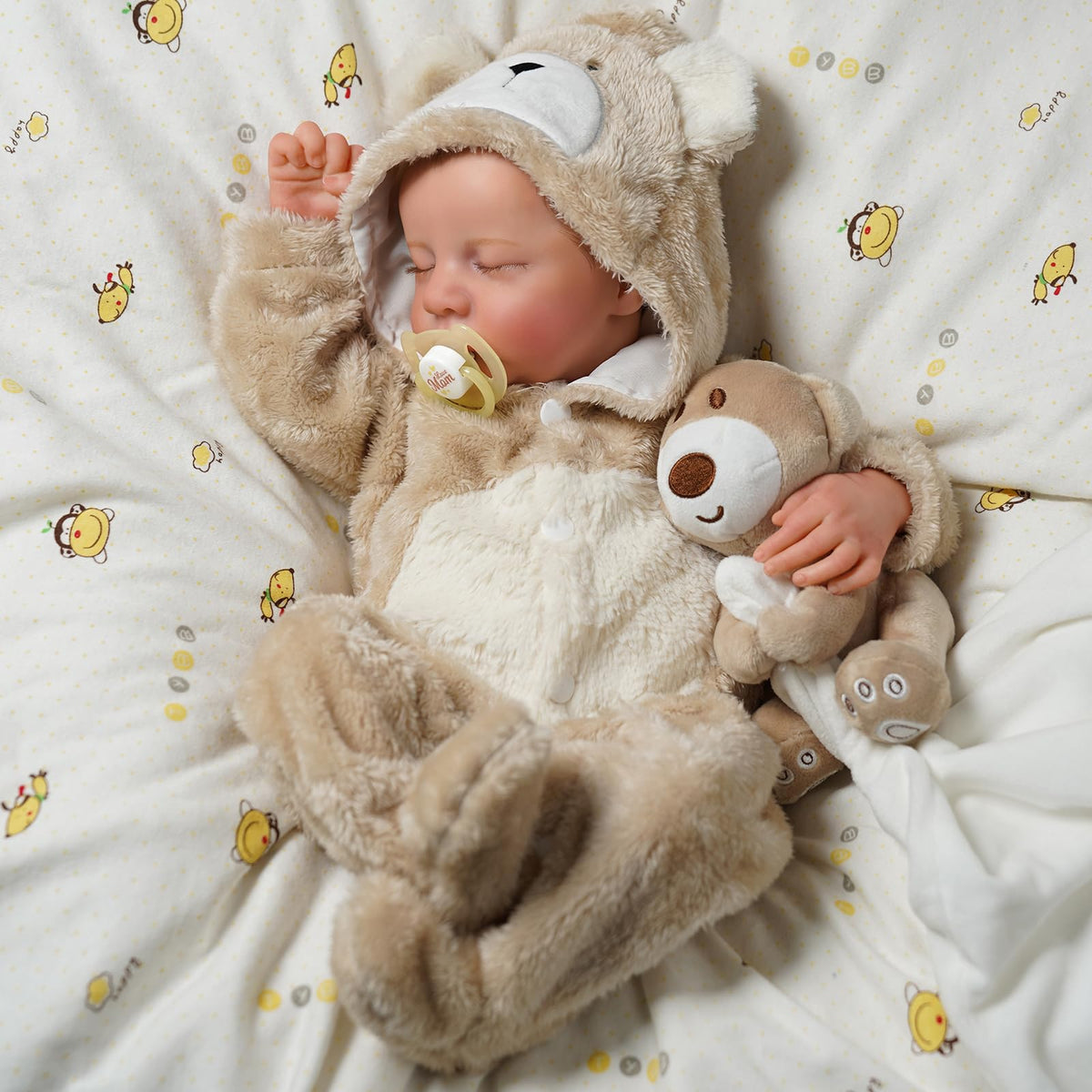 BABESIDE Lifelike Reborn Baby Boy Doll - 17-Inch Soft Body Realistic Newborn Vinyl