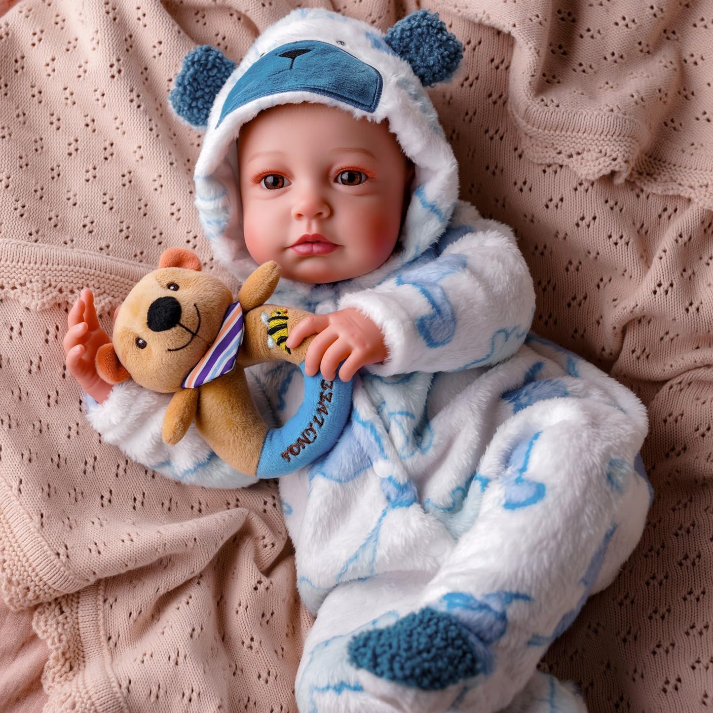 BABESIDE Lifelike Reborn Boy Doll – 20-Inch Poseable Realistic Vinyl & Cloth