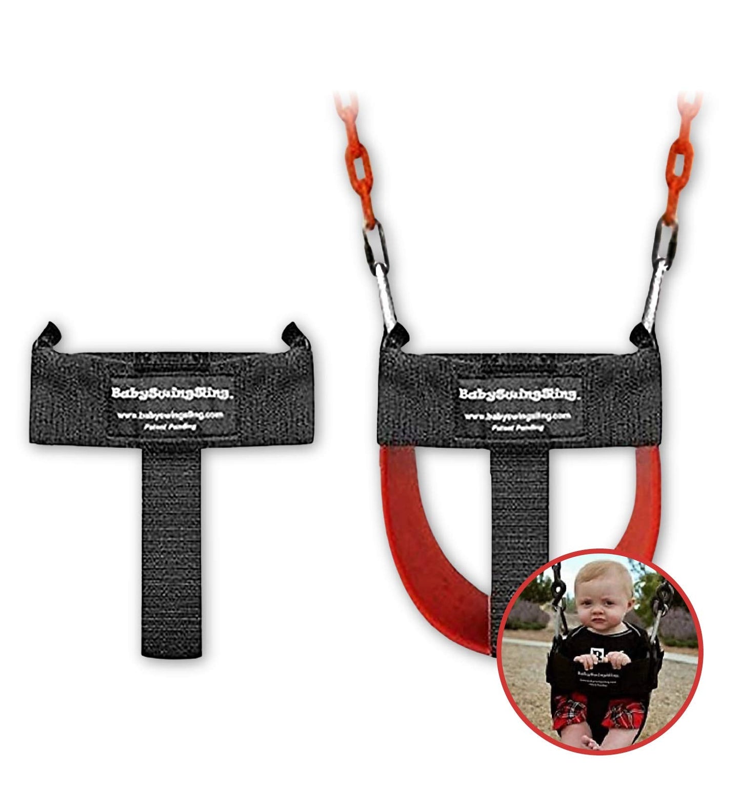 BabySwingSling – Portable Park Swing Attachment for Infants and Toddlers (Up to 50 lbs) – Easy Swing Training