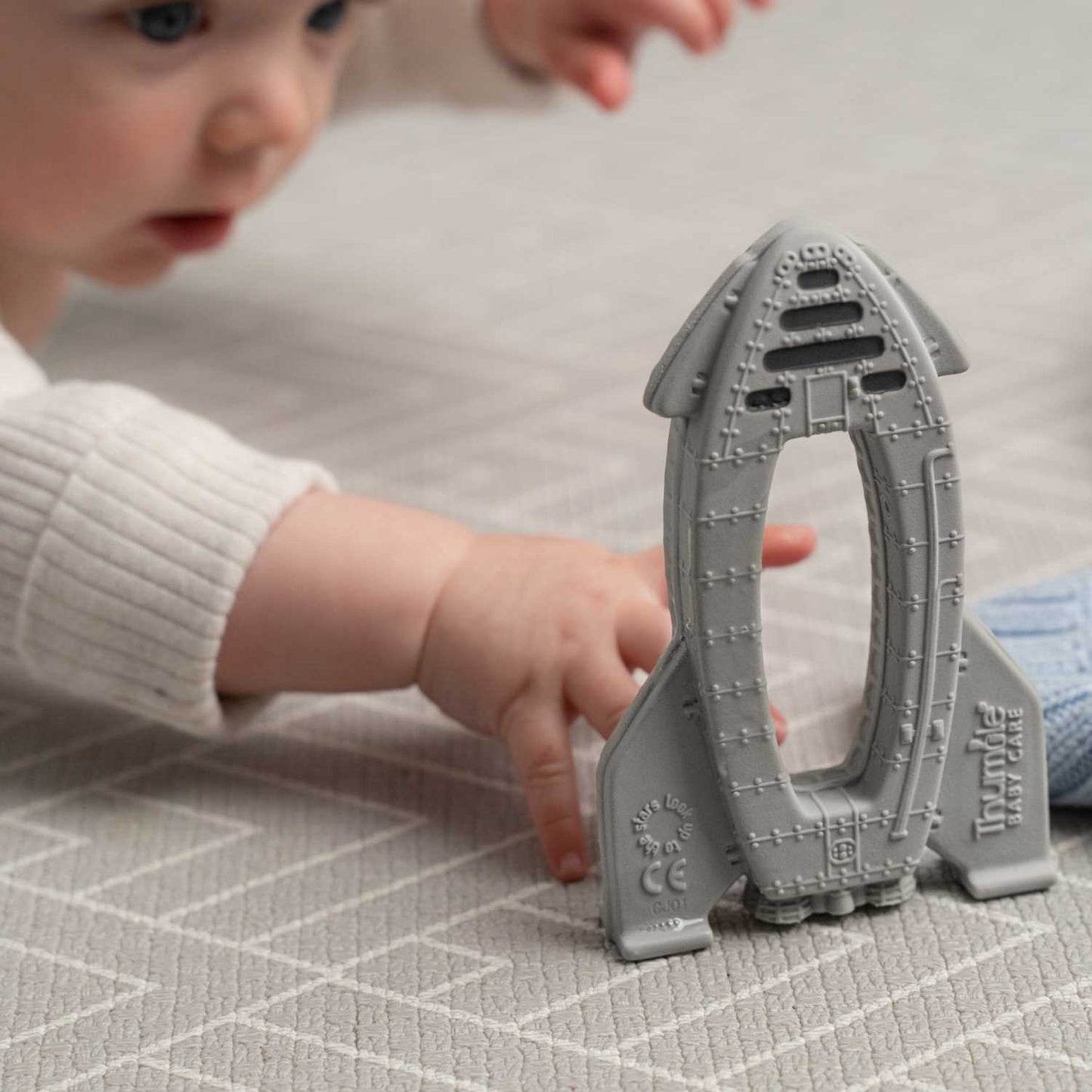 OrBITEr® Natural Rubber Space Themed Baby Toy (Rocket)