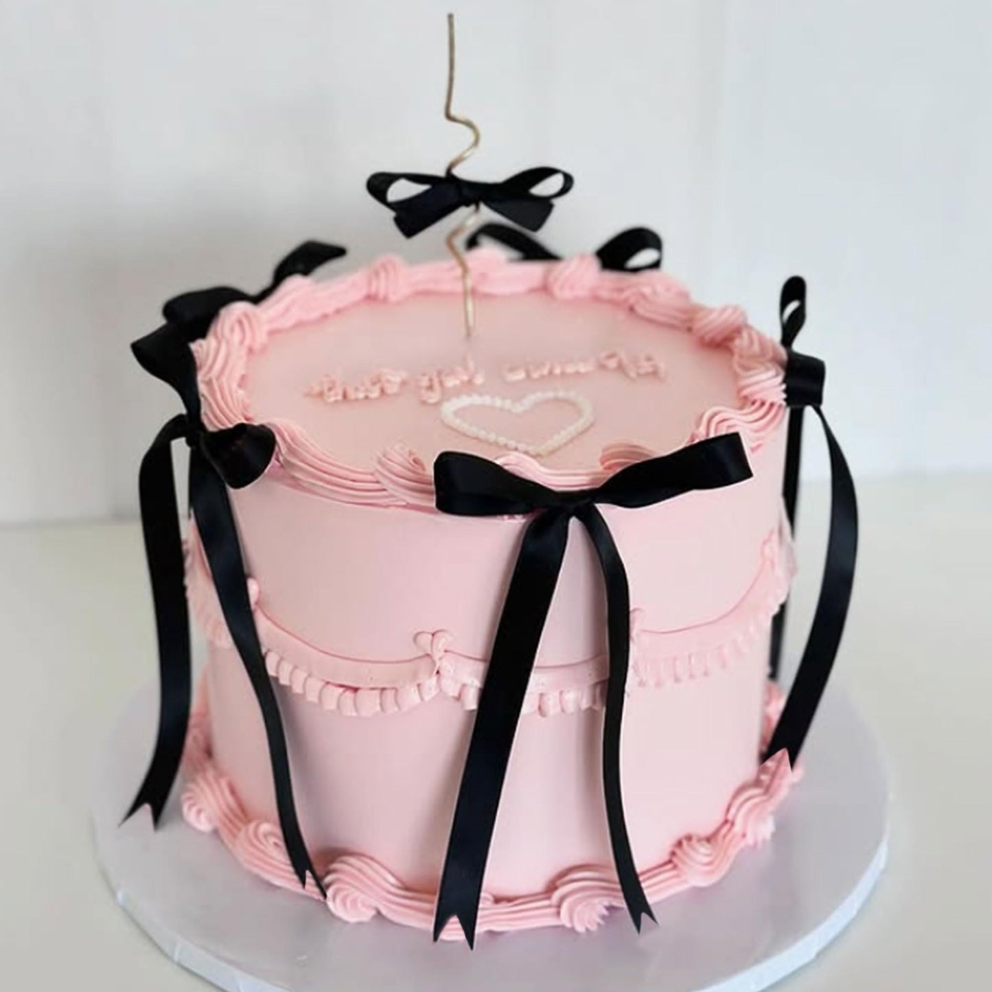 Bach and Boujee Black Bow Cake Topper – Coquette Bows for Cakes, Weddings & Birthdays
