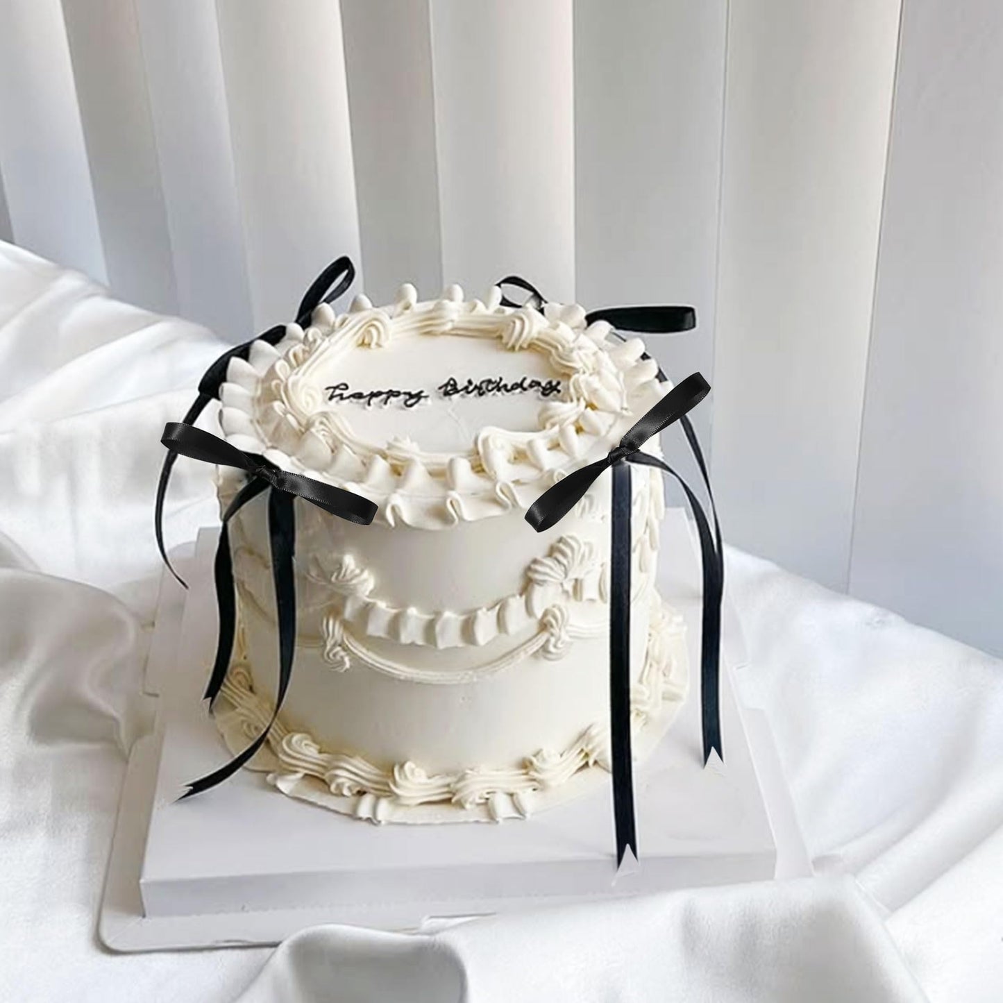 Bach and Boujee Black Bow Cake Topper – Coquette Bows for Cakes, Weddings & Birthdays