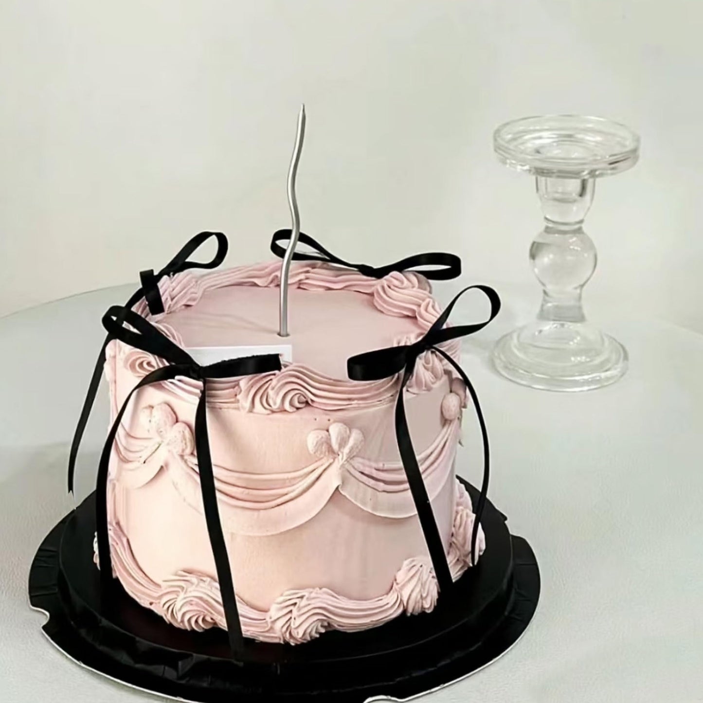 Bach and Boujee Black Bow Cake Topper – Coquette Bows for Cakes, Weddings & Birthdays