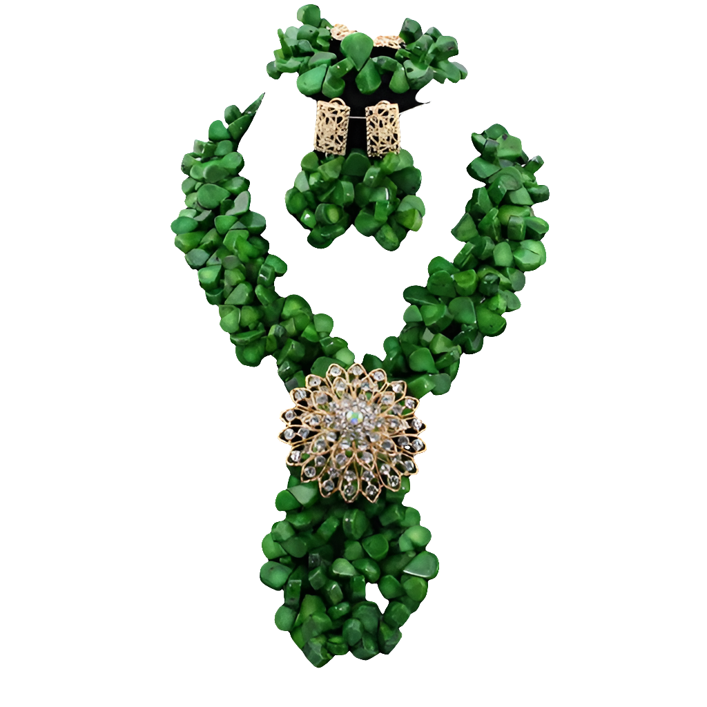 Fabulous African Beads Jewellery Latest Coral Necklace Set