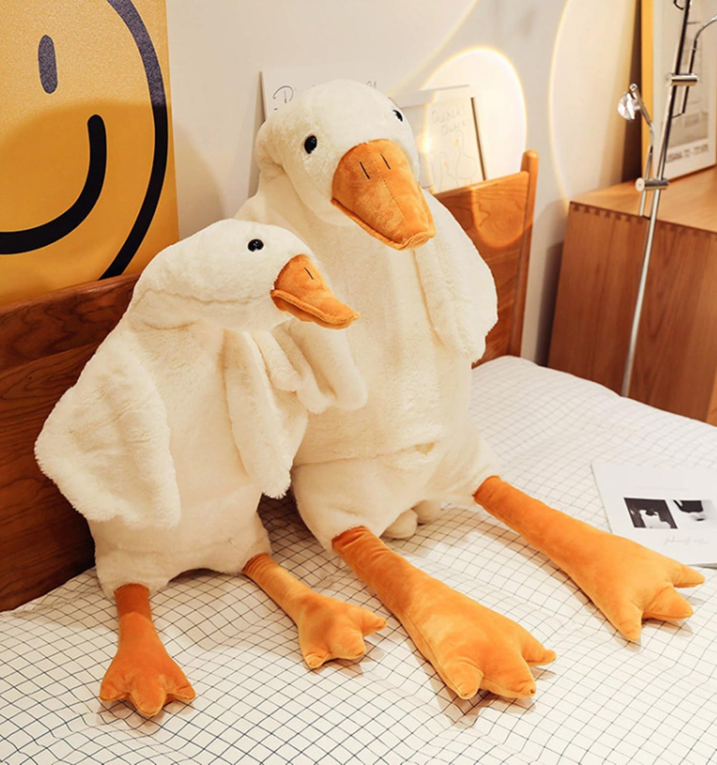 Bacmaze Goose Plush Doll – White Goose Stuffed Animal Pillow 20'' (51.2 in)
