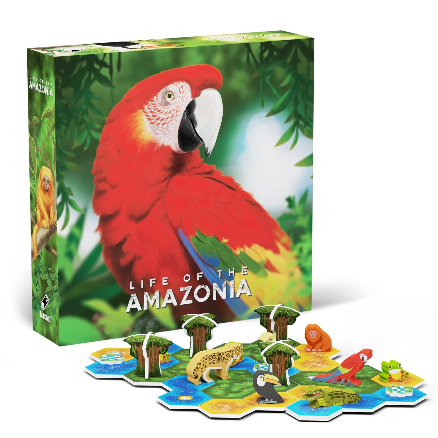 BAD COMET Life of The Amazonia Board Game — Jungle-Strategy for 1–4 Players (60–150 Min)