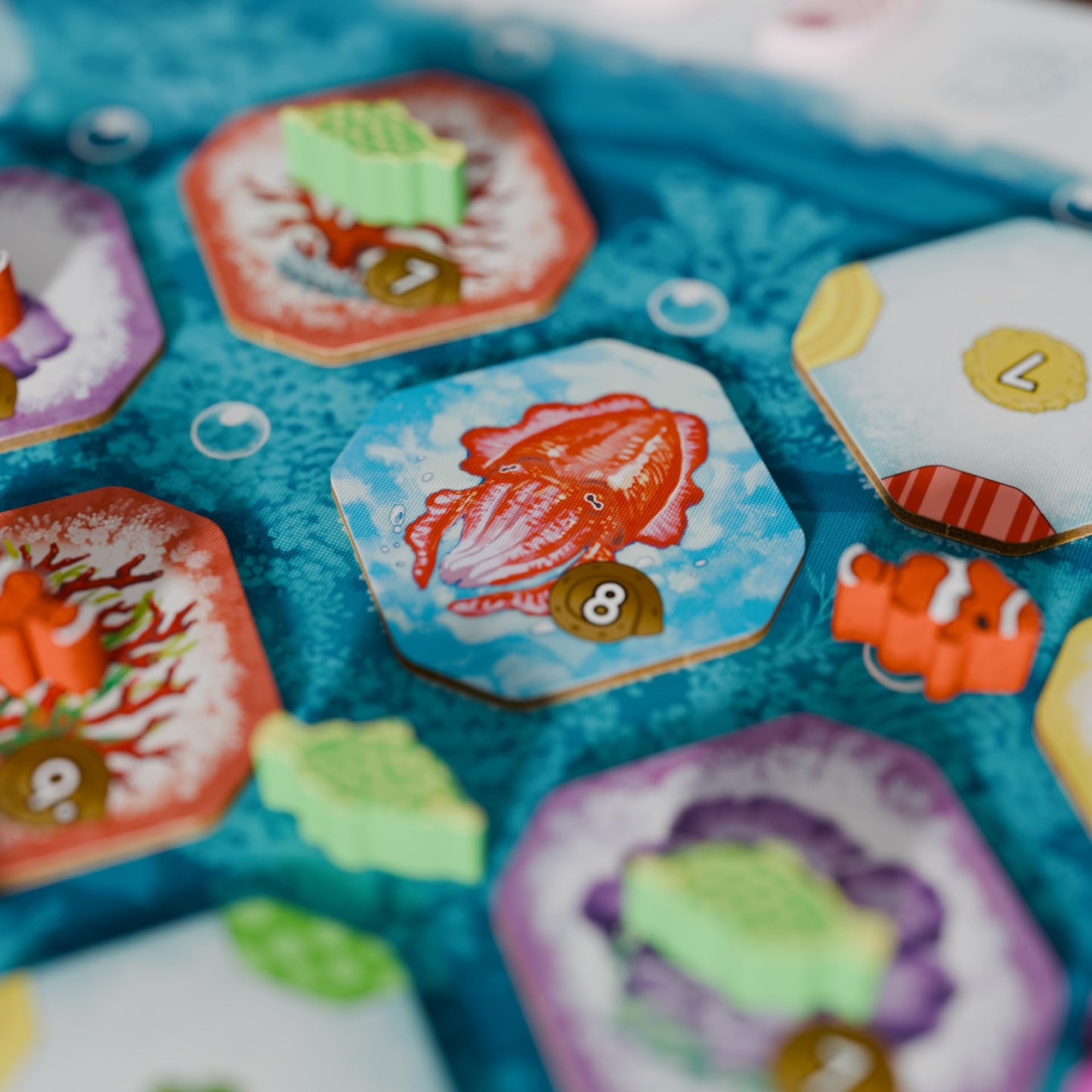 Shallow Sea Board Game by BAD COMET – 1–4 Players, 30–45 Min, Coral Reef Strategy