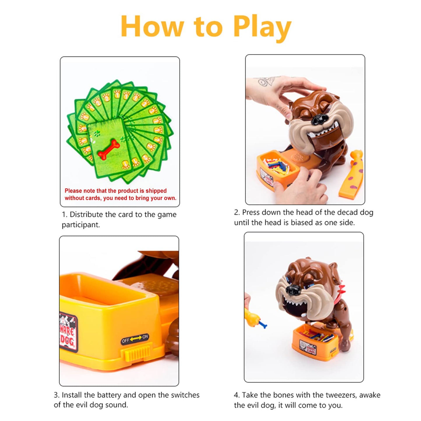 Bad Dog Toy - Dont Wake The Dog: Tricky Family Game & Barking Bulldog Toy