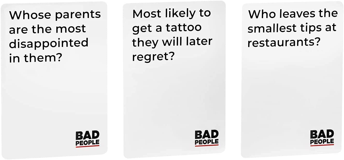 BAD PEOPLE Party Game + After Dark Set – Hilarious Adult Card Game for Friends