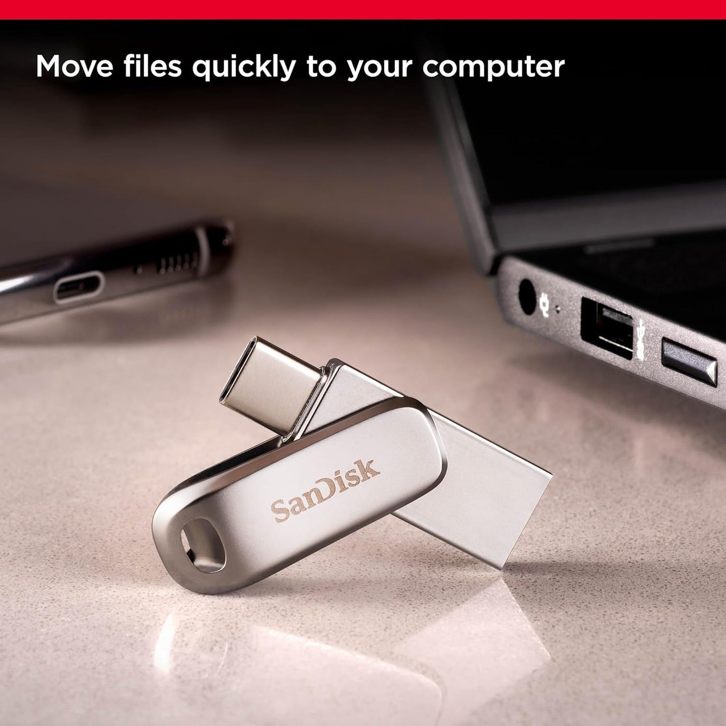 SanDisk 128GB Ultra Dual Drive Luxe USB-A / USB-C 3.2 Flash Drive