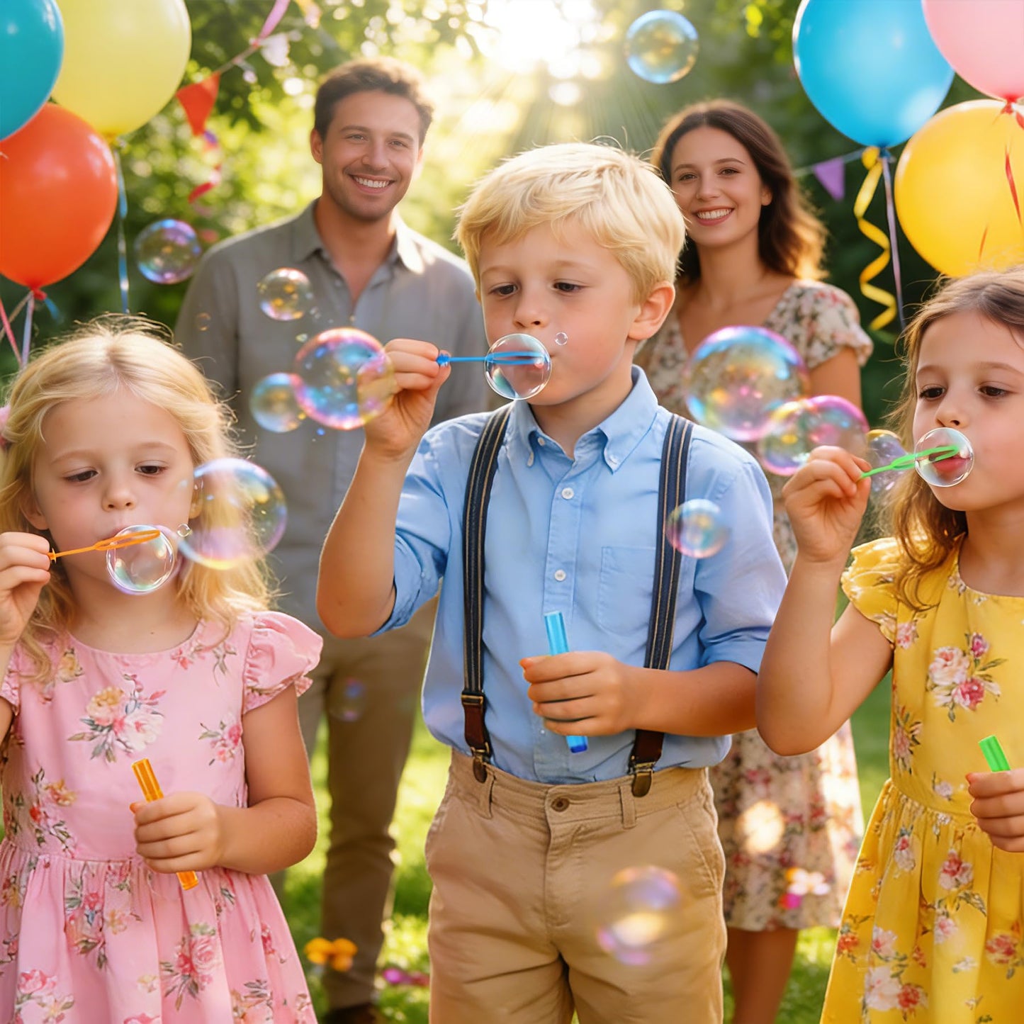 Baegzgx Mini Bubble Wands – 32-Piece Rainbow Star Set for Kids & Parties