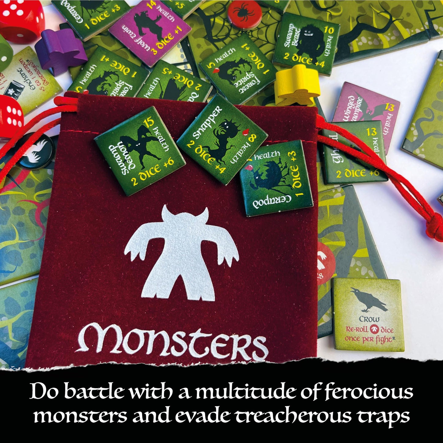 Bag of Dungeon 2: The Cursed Forest – Standalone or Expansion Dragon-Themed Board Game (1–4 Players, Ages 7+)