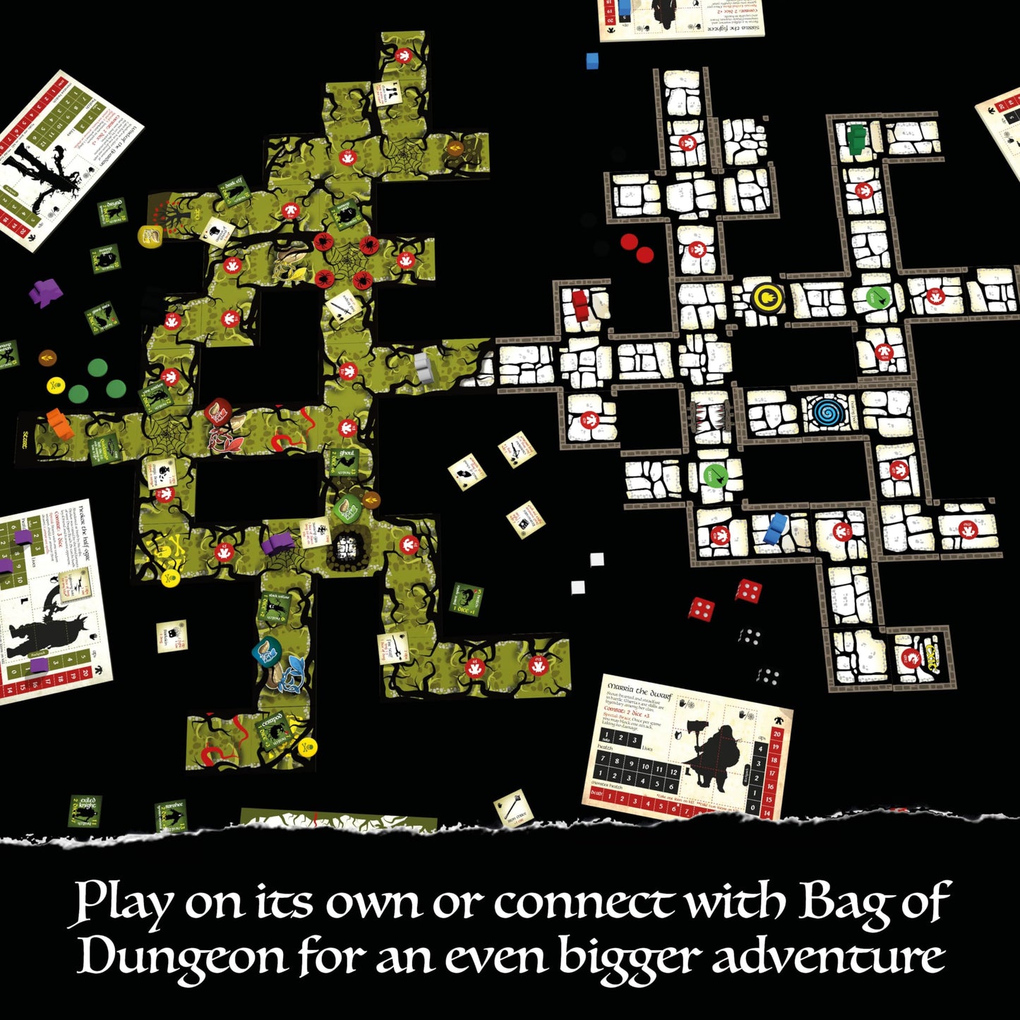 Bag of Dungeon 2: The Cursed Forest – Standalone or Expansion Dragon-Themed Board Game (1–4 Players, Ages 7+)