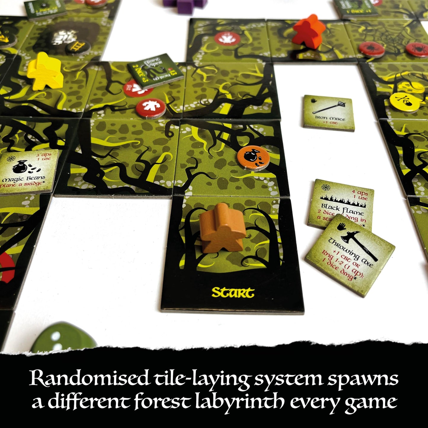 Bag of Dungeon 2: The Cursed Forest – Standalone or Expansion Dragon-Themed Board Game (1–4 Players, Ages 7+)