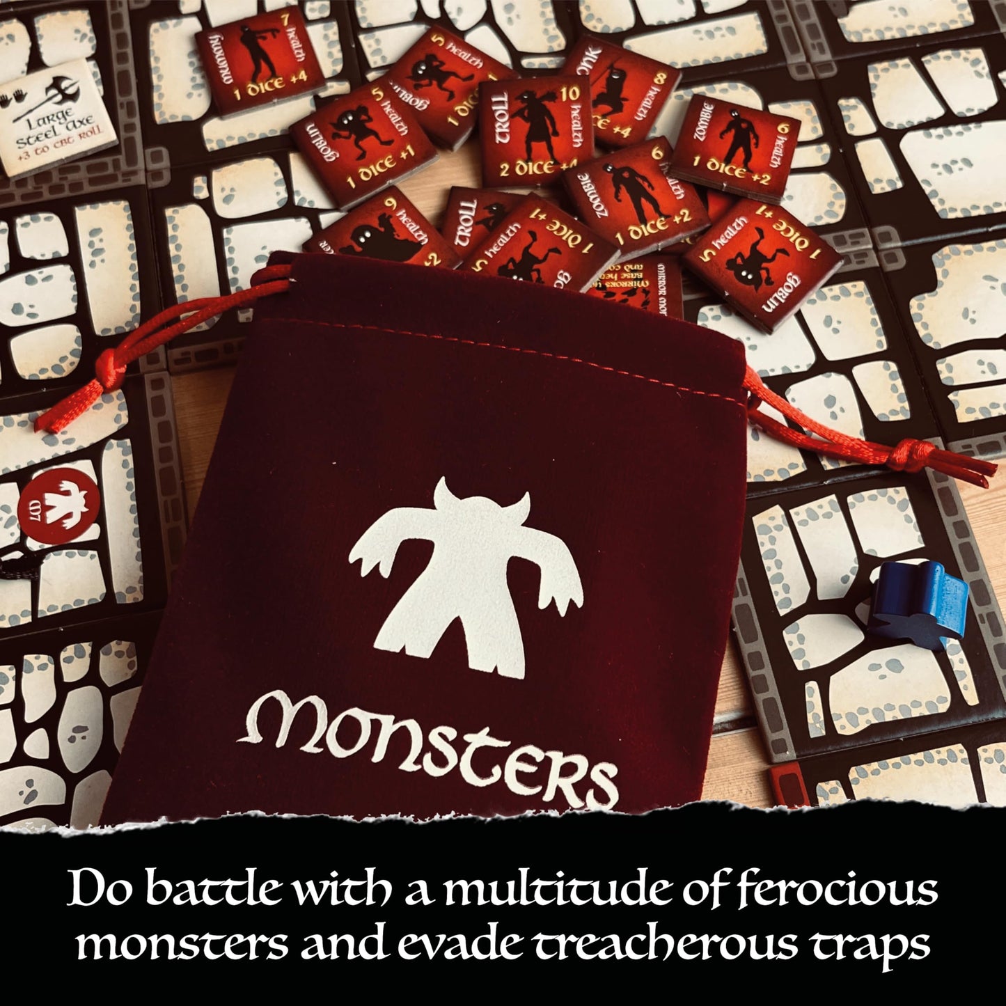 Bag of Dungeon – Fantasy Adventure Board Game for 1–4 Players (Ages 7+) | Portable Dungeon Crawl